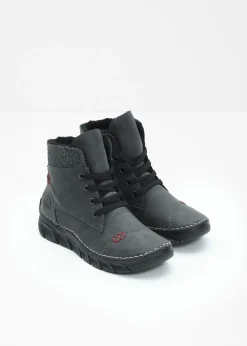 bonprix Rieker Botines De Nieve·Botas Con Cordones|Botines De Nieve·Botines Forrados>Botas con cordones de Rieker Gris oscuro