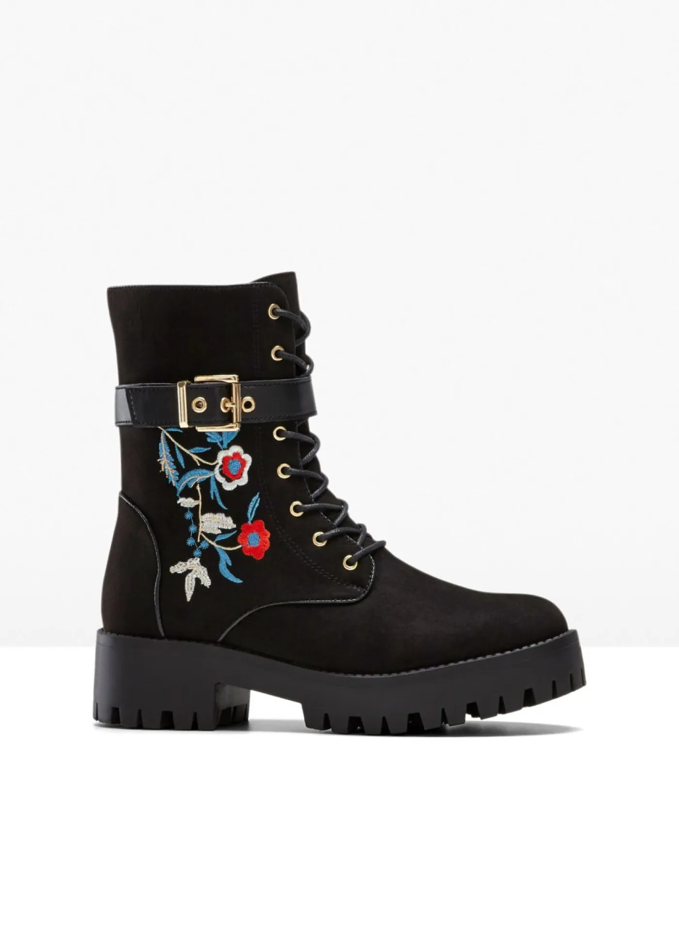 Mujer bonprix bonprix Botas con cordones y bordado