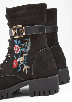 Mujer bonprix bonprix Botas con cordones y bordado