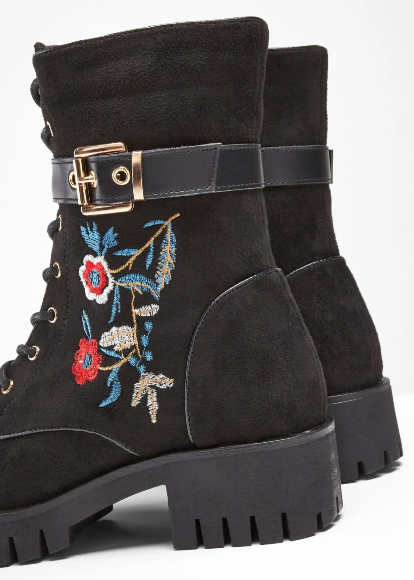 Mujer bonprix bonprix Botas con cordones y bordado