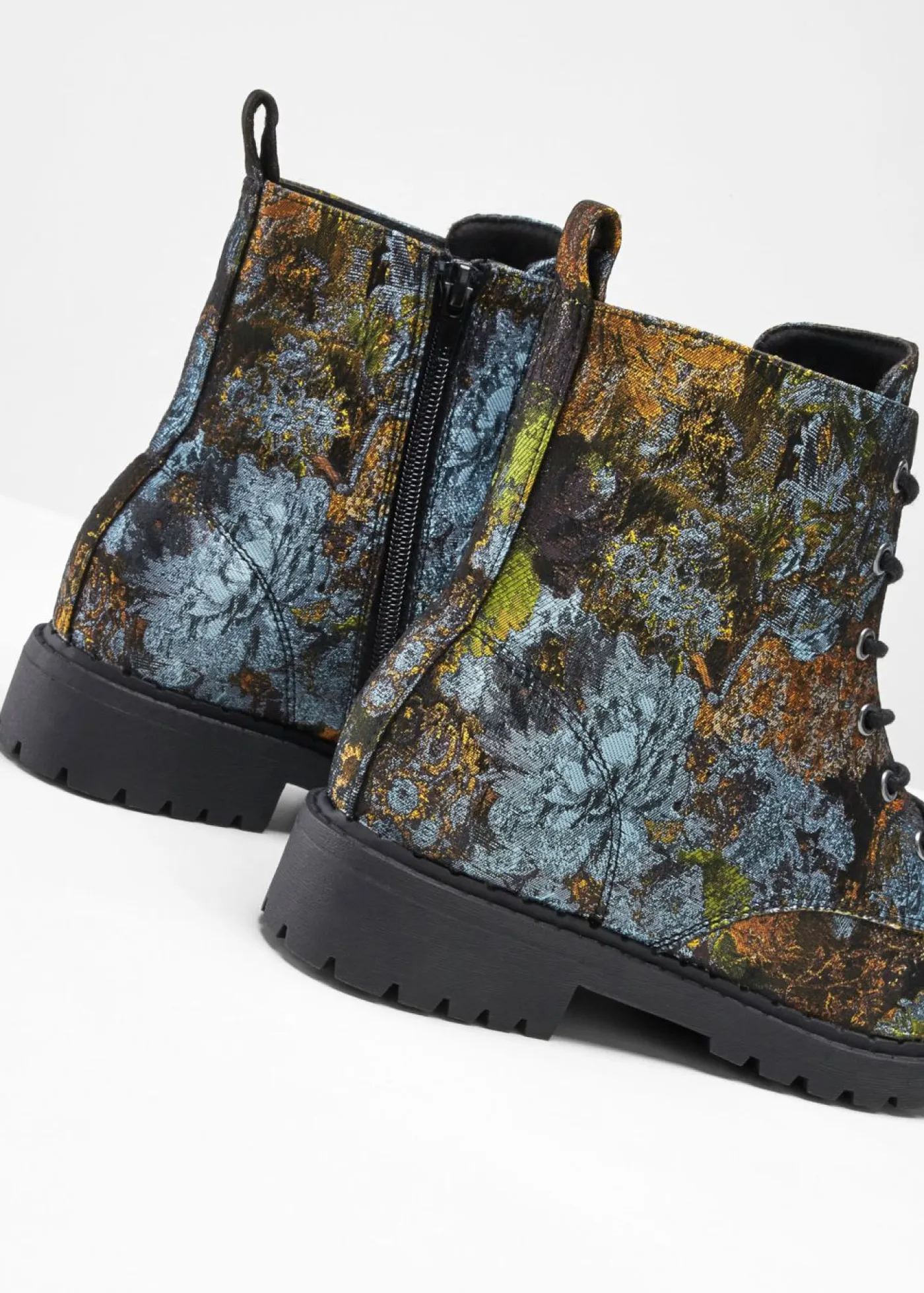 Mujer bonprix bonprix Botas con cordones y estampado de flores