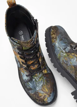 Mujer bonprix bonprix Botas con cordones y estampado de flores