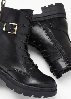 Mujer bonprix bonprix Botas con cordones y hebilla