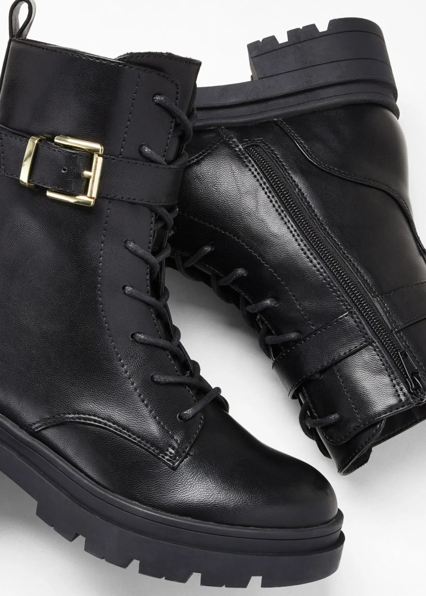 Mujer bonprix bonprix Botas con cordones y hebilla