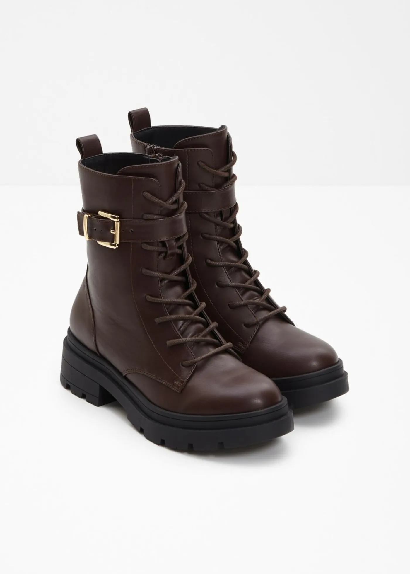 Mujer bonprix bonprix Botas con cordones y hebilla