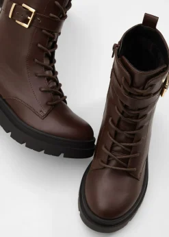 Mujer bonprix bonprix Botas con cordones y hebilla