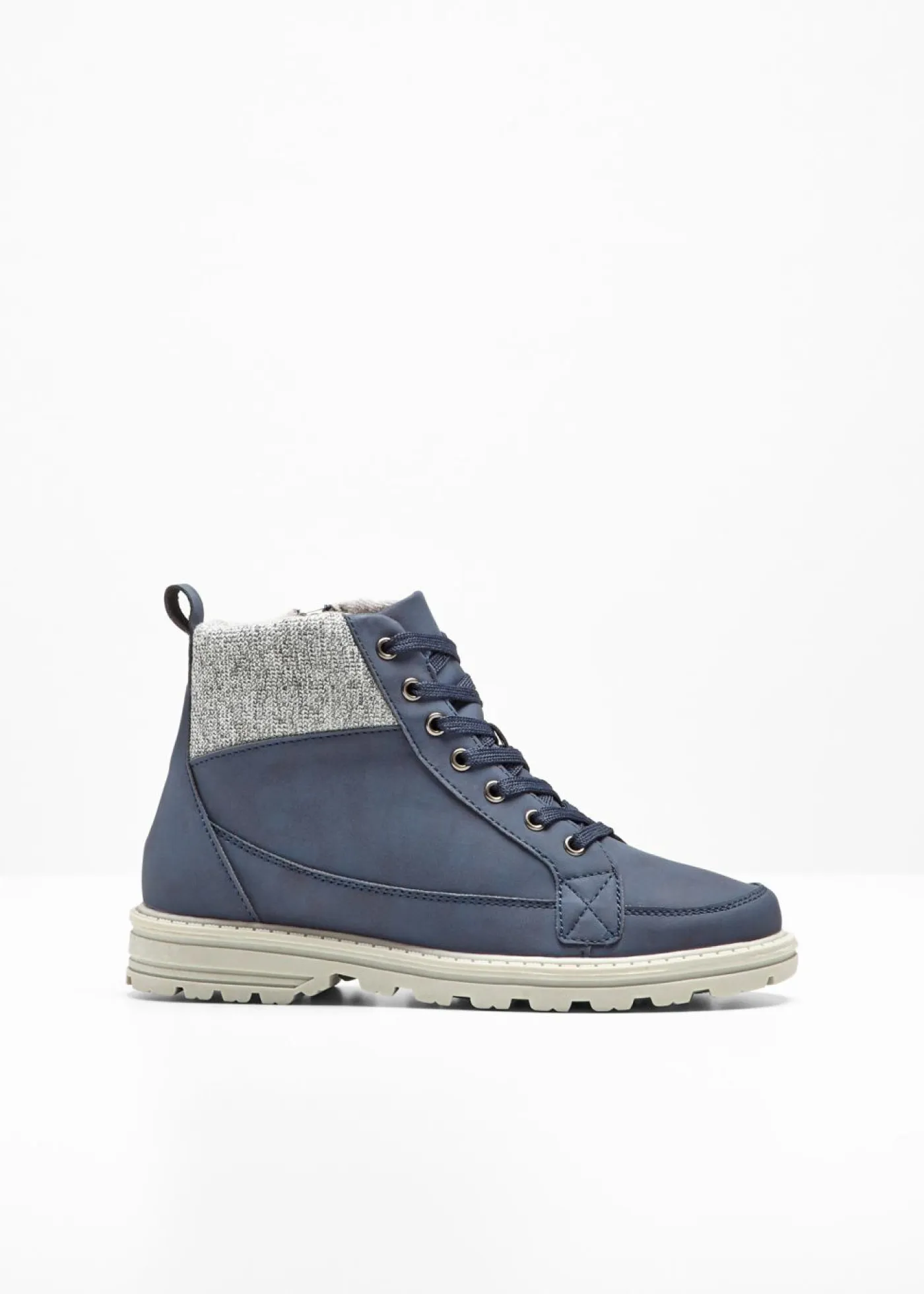 bonprix bonprix Botines De Nieve·Botas Con Cordones>Botas con cordones y suela perfilada Azul oscuro
