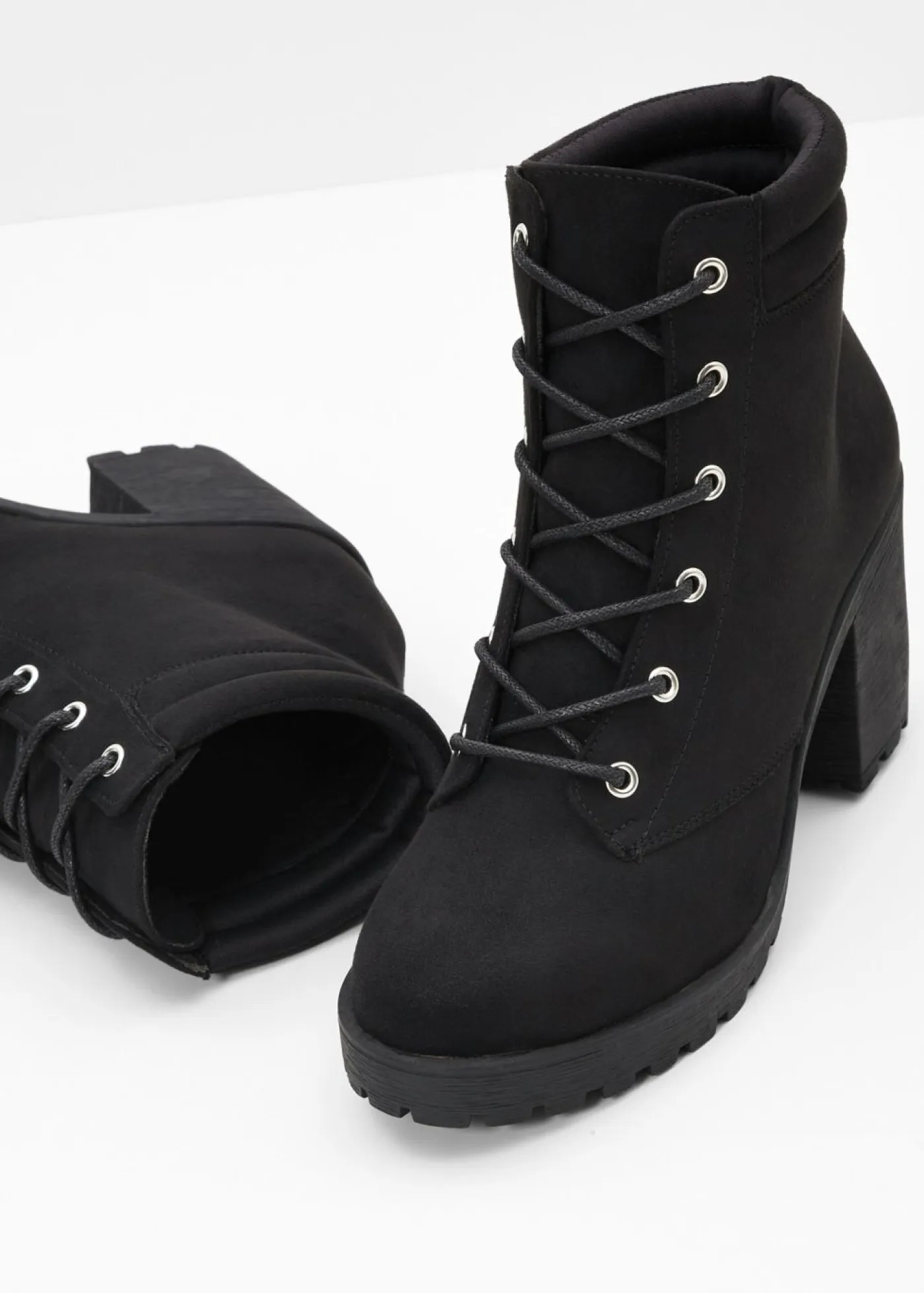 Mujer bonprix bonprix Botas con cordones y tacón ancho