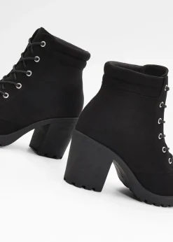 Mujer bonprix bonprix Botas con cordones y tacón ancho