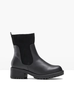 Mujer bonprix bonprix Botas con inserto de pana