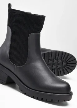 Mujer bonprix bonprix Botas con inserto de pana