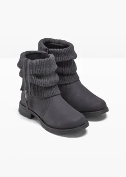 bonprix bonprix Botines De Nieve·Botines Clásicos|Botines De Nieve·Botas Con Tacón>Botas con inserto de punto antracita