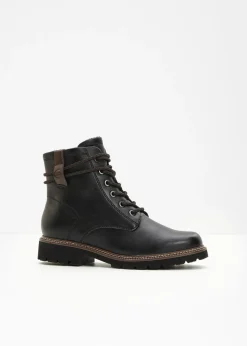 bonprix Tamaris Botines De Nieve·Botas Con Cordones|Zapatos De Marca·Tamaris>Botas de cordones de Tamaris Negro