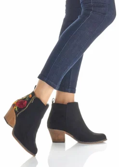 bonprix bonprix Botines>Botas de estilo cowboy con bordado Negro