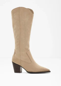 bonprix bonprix Botas>Botas estilo cowboy con bordados Beige
