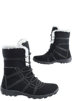 bonprix bonprix Tendencias·Zapatos Veganos|Botines De Nieve·Botas Con Cordones>Botas forradas con cordones Negro