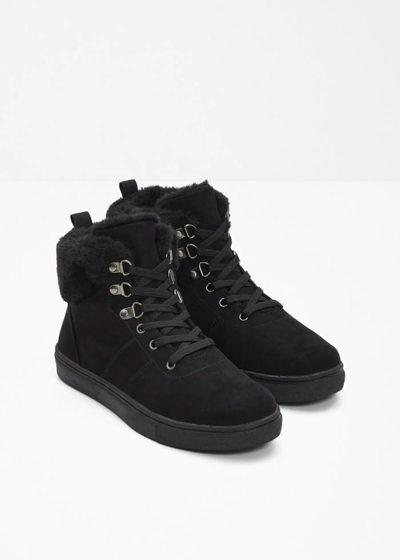 bonprix bonprix Tendencias·Zapatos Veganos|Botines De Nieve·Botas Con Cordones>Botas forradas con cordones Negro