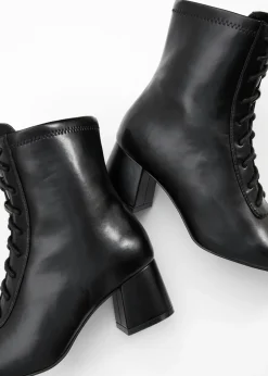 Mujer bonprix bonprix Botines con cordones y tacón ancho