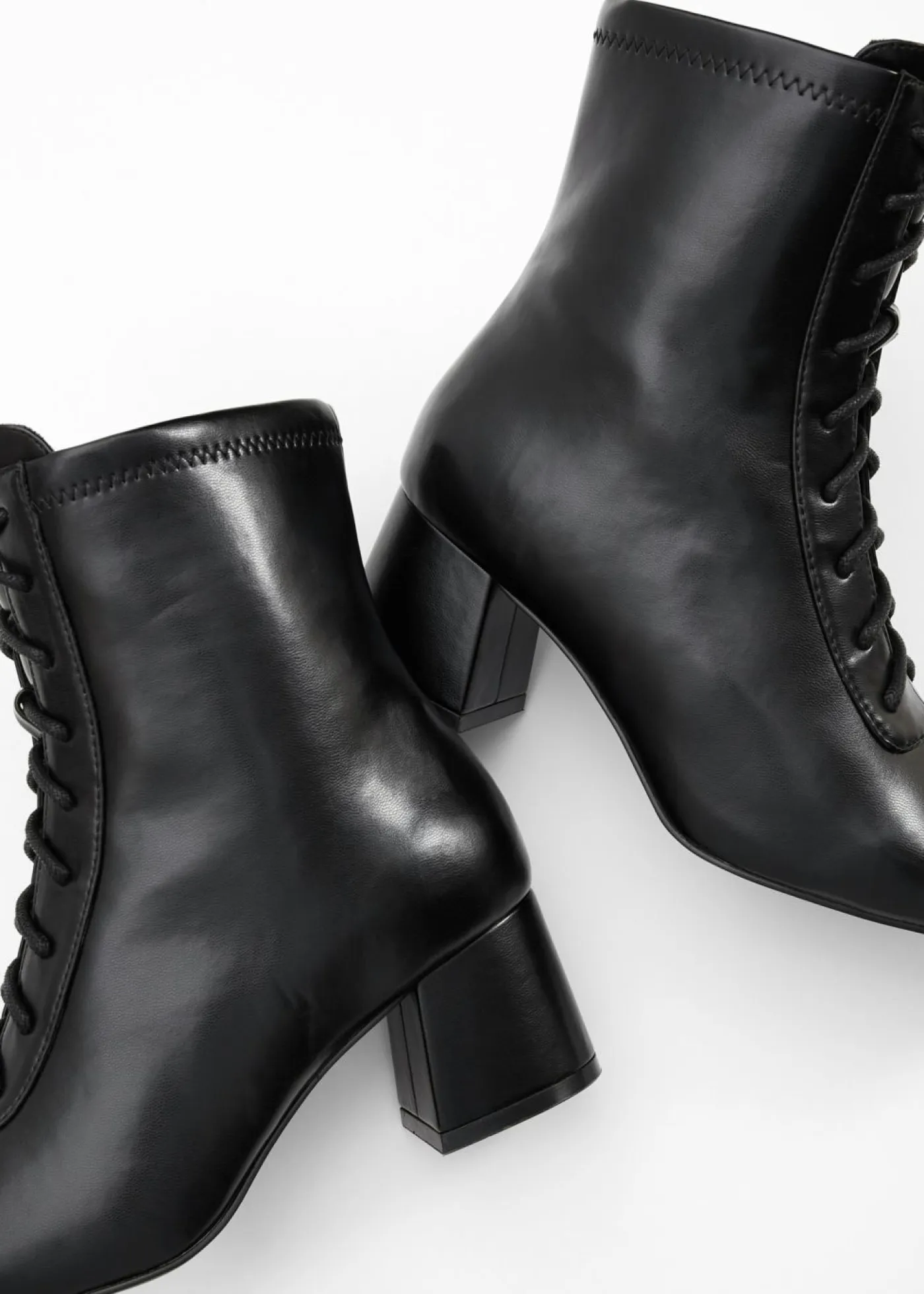 Mujer bonprix bonprix Botines con cordones y tacón ancho