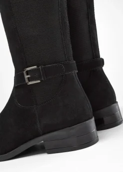 Mujer bonprix bonprix Botines de caña ancha de cuero