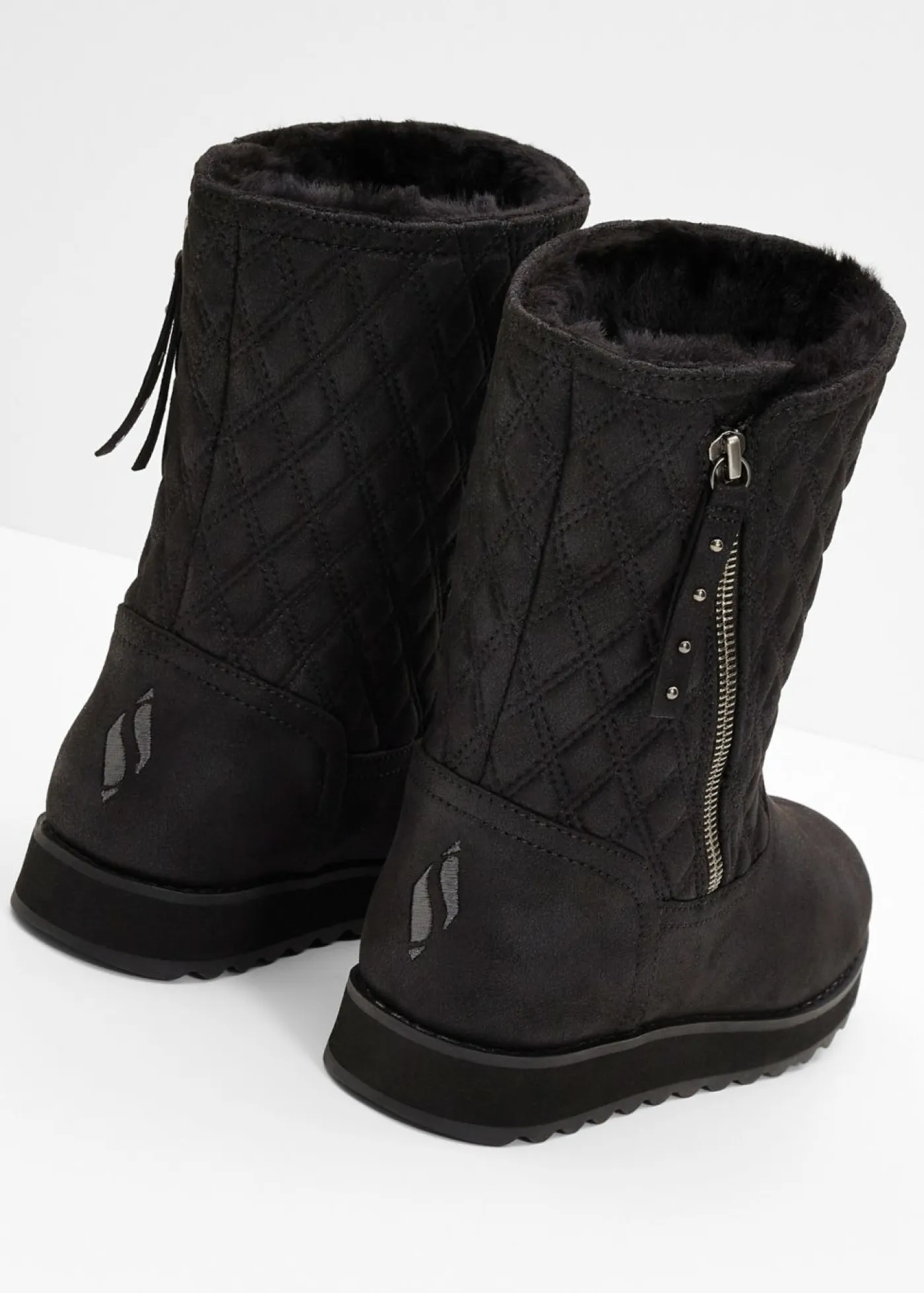 bonprix Skechers Zapatos De Marca·Skechers|Botas De Pelo>Botines de Skechers Negro