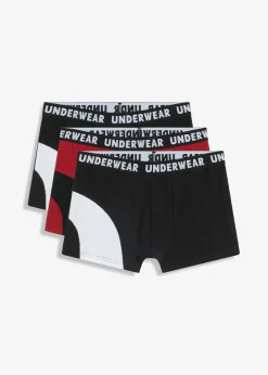 bonprix bonprix Bóxers|Ropa Interior·Bóxers>Boxers ajustados de algodón (3 unidades) negro+rojo atardecer