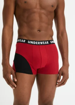 bonprix bonprix Bóxers|Ropa Interior·Bóxers>Boxers ajustados de algodón (3 unidades) negro+rojo atardecer