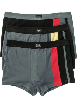 bonprix bonprix Bóxers|Ropa Interior·Bóxers>Boxers ajustados de algodón (3 unidades) Negro-gris