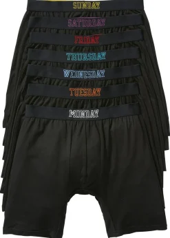 Hombre bonprix bonprix Boxers largos ajustados con algodón (7 unidades)