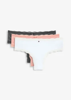 Mujer bonprix bonprix Braga brasileña con efecto brillante (3 unidades)