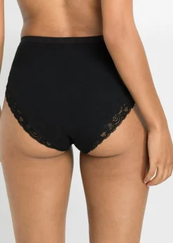 Mujer bonprix bonprix Braga con algodón orgánico y encaje (4 unidades)