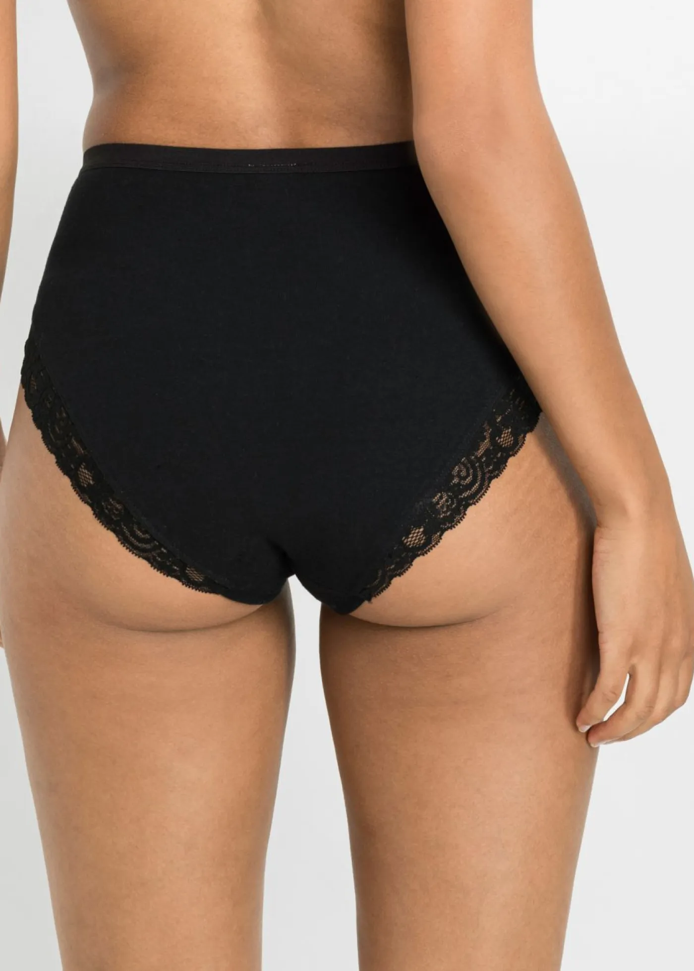 Mujer bonprix bonprix Braga con algodón orgánico y encaje (4 unidades)