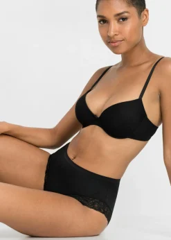 Mujer bonprix bonprix Braga con algodón orgánico y encaje (4 unidades)