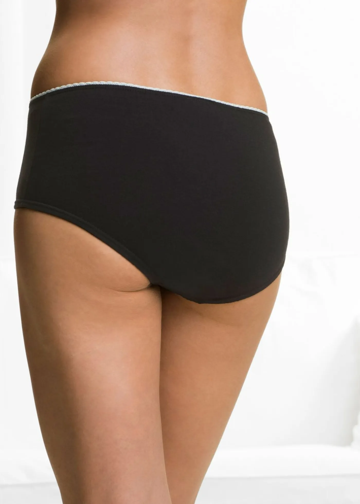 bonprix bonprix Ropa Interior De Algodón|Bragas>Braga con algodón orgánico (4 unidades) Negro