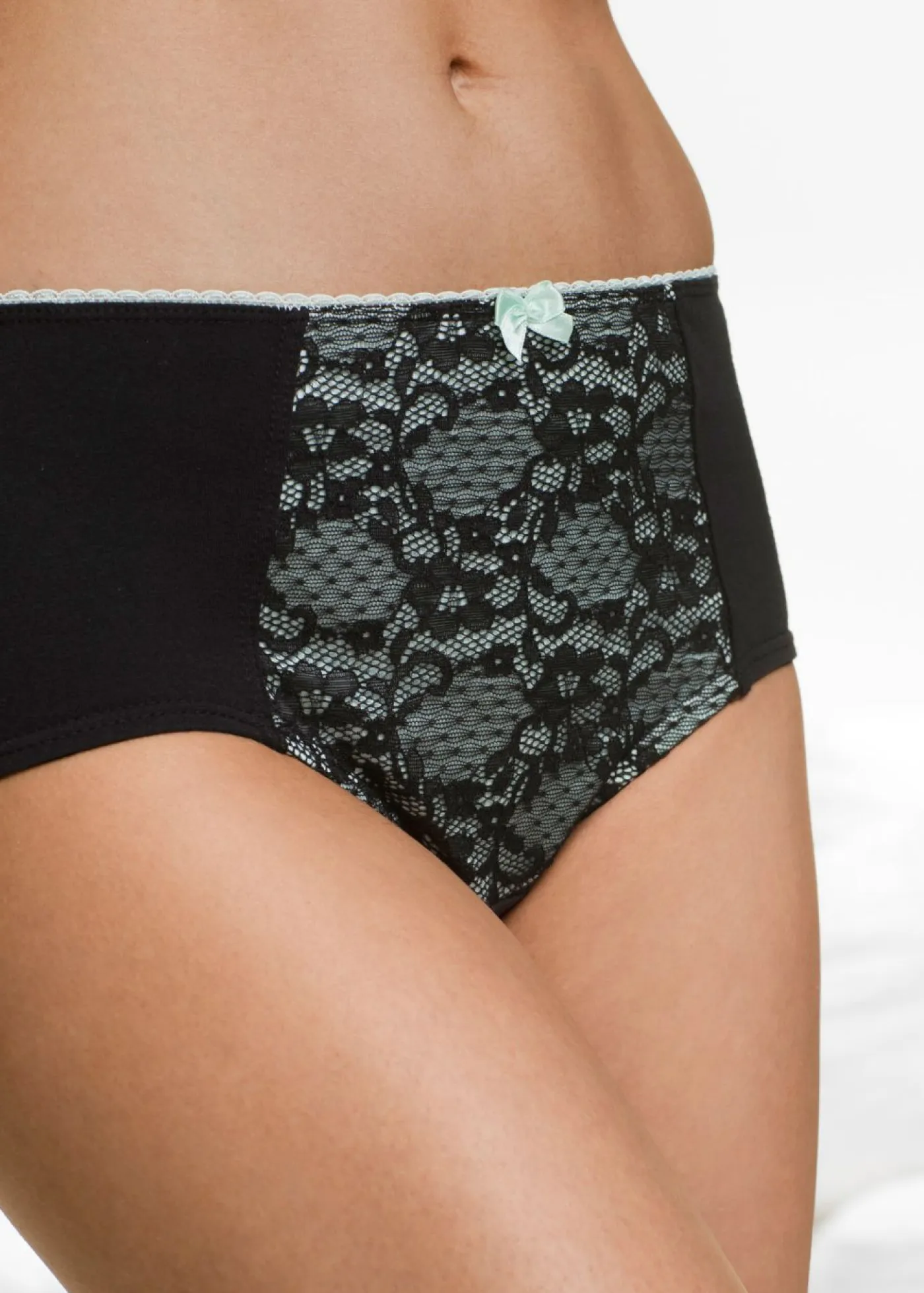 bonprix bonprix Ropa Interior De Algodón|Bragas>Braga con algodón orgánico (4 unidades) Negro