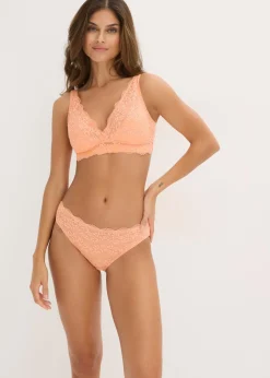 Mujer bonprix bonprix Braga con algodón orgánico suave y encaje