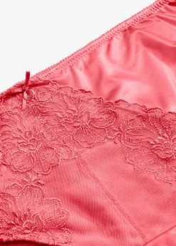 bonprix bonprix Bragas>Braga con bordado floral brillante rosa coral