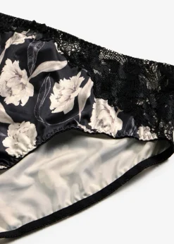 Mujer bonprix bonprix Braga con efecto brillante y detalles de encaje