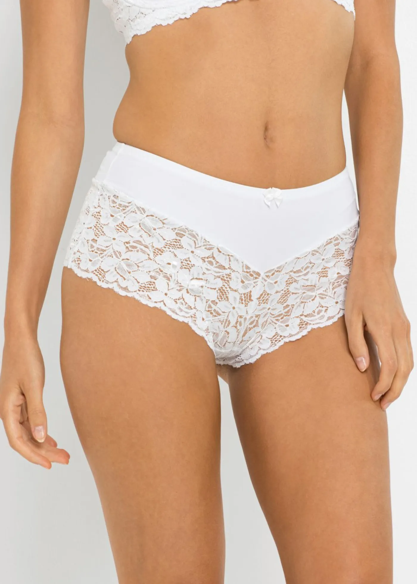 bonprix bonprix Lencería|Bragas>Braga con encaje Blanco