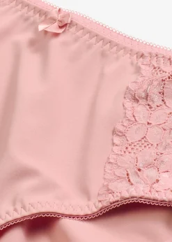 bonprix bonprix Bragas>Braga con encaje delicado (2 unidades) Rosa vintage + rosa vintage