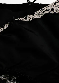 bonprix bonprix Lencería|Bragas>Braga con encaje delicado (2 unidades) Negro-blanco lana