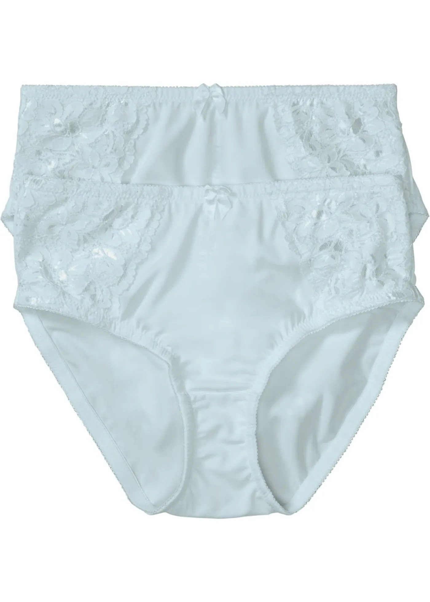 bonprix bonprix Bragas>Braga con encaje delicado (2 unidades) Azul crema + azul crema