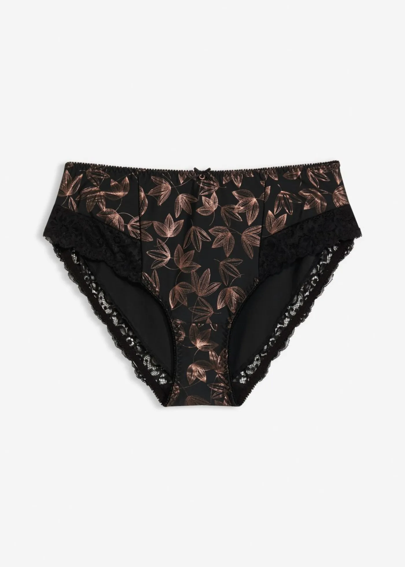 bonprix bonprix Bragas>Braga con estampado brillante Negro-cobre metalizado