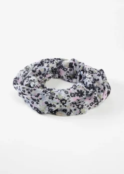 bonprix bonprix Bufandas Y Pañuelos>Braga de cuello lila empolvado-azul pálido-crudo con flores