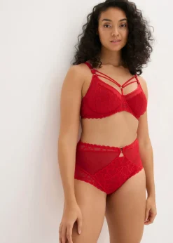 Mujer bonprix bonprix Braga de talle alto con encaje de corazones