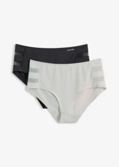 bonprix bonprix Sin Costuras|Bragas>Braga Feel Comfort con corte láser (2 unidades) azul crema-negro