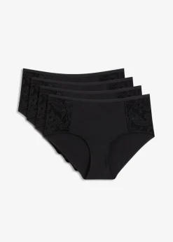 bonprix bonprix Bragas>Braga (4 unidades) de modal suave Negro