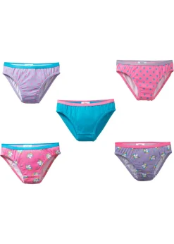 bonprix bonprix Multipack|Niña·Braguitas Y Tops>Bragas (5 unidades) Azul caribe/rosa flamenco/blanco