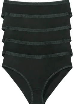 bonprix bonprix Ropa Interior De Algodón|Básicos>Bragas (5 unidades) Negro