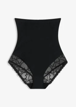 bonprix bonprix Ropa Interior Moldeadora|Bragas>Braguita con fuerte efecto moldeador y encaje de corazones Negro